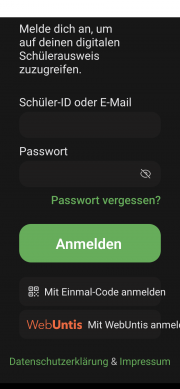 Mit Webuntis anmelden